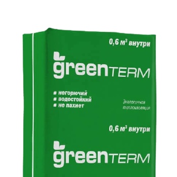 Утеплитель GREEN TERM TS037 KNAUF 0,6м3 (плита 1230х610х100мм 8 шт) 6м2 Кнауф