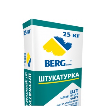 BERGhome Штукатурка наруж. и внутр. раб. цементная ШТ Лайт 25кг