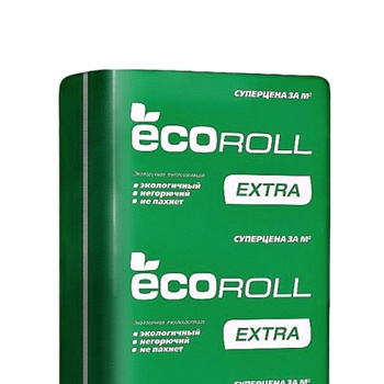 Утеплитель ECOROLL TS 040 0,6м3 (плита 1230х610х100мм 8 шт) 6м2 Экоролл