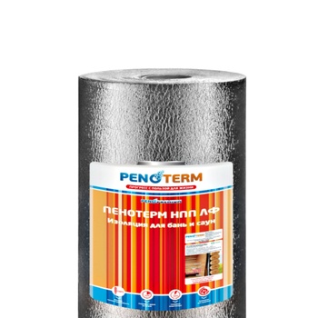 Вспененный полиэтилен Пенотерм® НПП ЛФ 10мм Отражающая теплоизоляция для бань и саун 1,2х15м, 18м2
