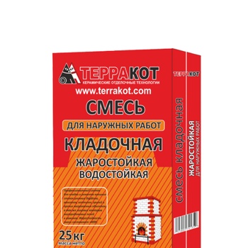 Смесь кладочная водостойкая для наружных работ жаростойкая 25 кг.