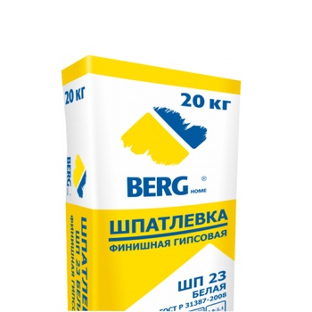 Шпатлевка BERGhome внутр. раб. гипсовая белая ШП23 30кг