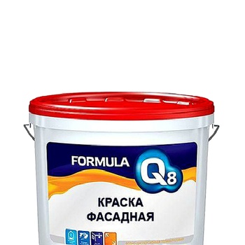 Краска FORMULA Q8 фасадная 5кг ВД-АК белоснежная