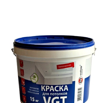 Краска потолочная 15кг ВД-АК-2180 ВГТ (белоснежная)
