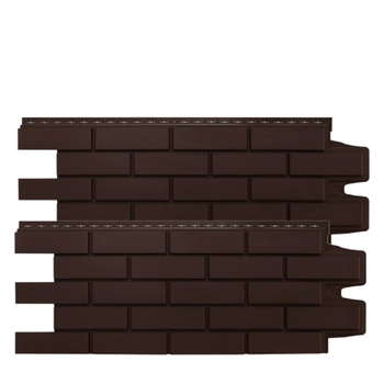 Фасадная панель Grand Line клинкерный кирпич стандарт коричневая (1,105(0,968)х0,41(0,39)) 0,38 м2
